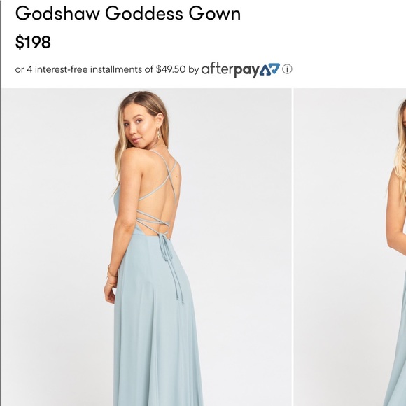 Godshaw Goddess Dress in Silver Sage Crisp - Picture 3 of 6